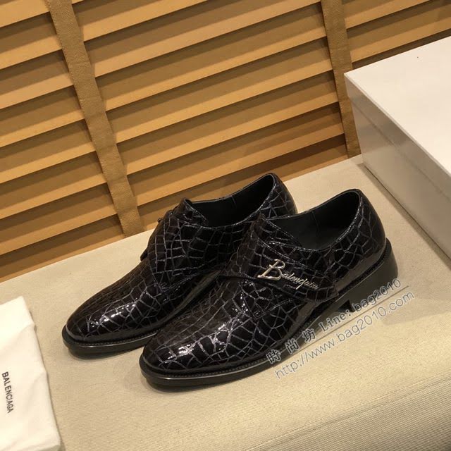 Balenciaga經典款男鞋 巴黎世家頂級版本進口原版小牛皮西裝鞋  hdbl1189